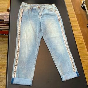 INC Denim mid-rise straight leg jean